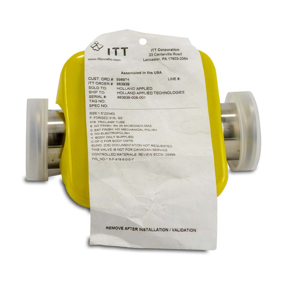 ITT 1.5 316L Stainless Steel Diaphragm Valve Sanitary Tri Clamp