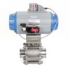 QSM Tru-Flow 3" CF8M SS 1000 WOG Actuated Ball Valve Tri Clamp