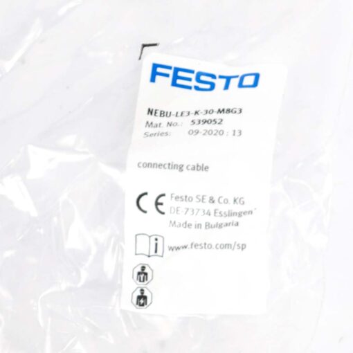 FESTO NEBU-LE3-K-30-M8G3 3 Pin 30 Meter Connecting Cable - Image 3